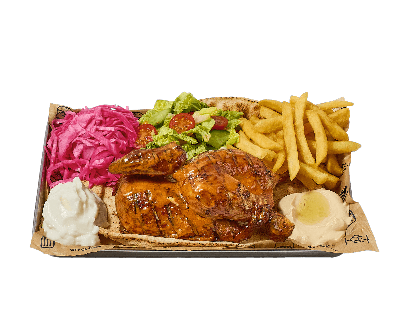 Menü Buffalo mit Pommes