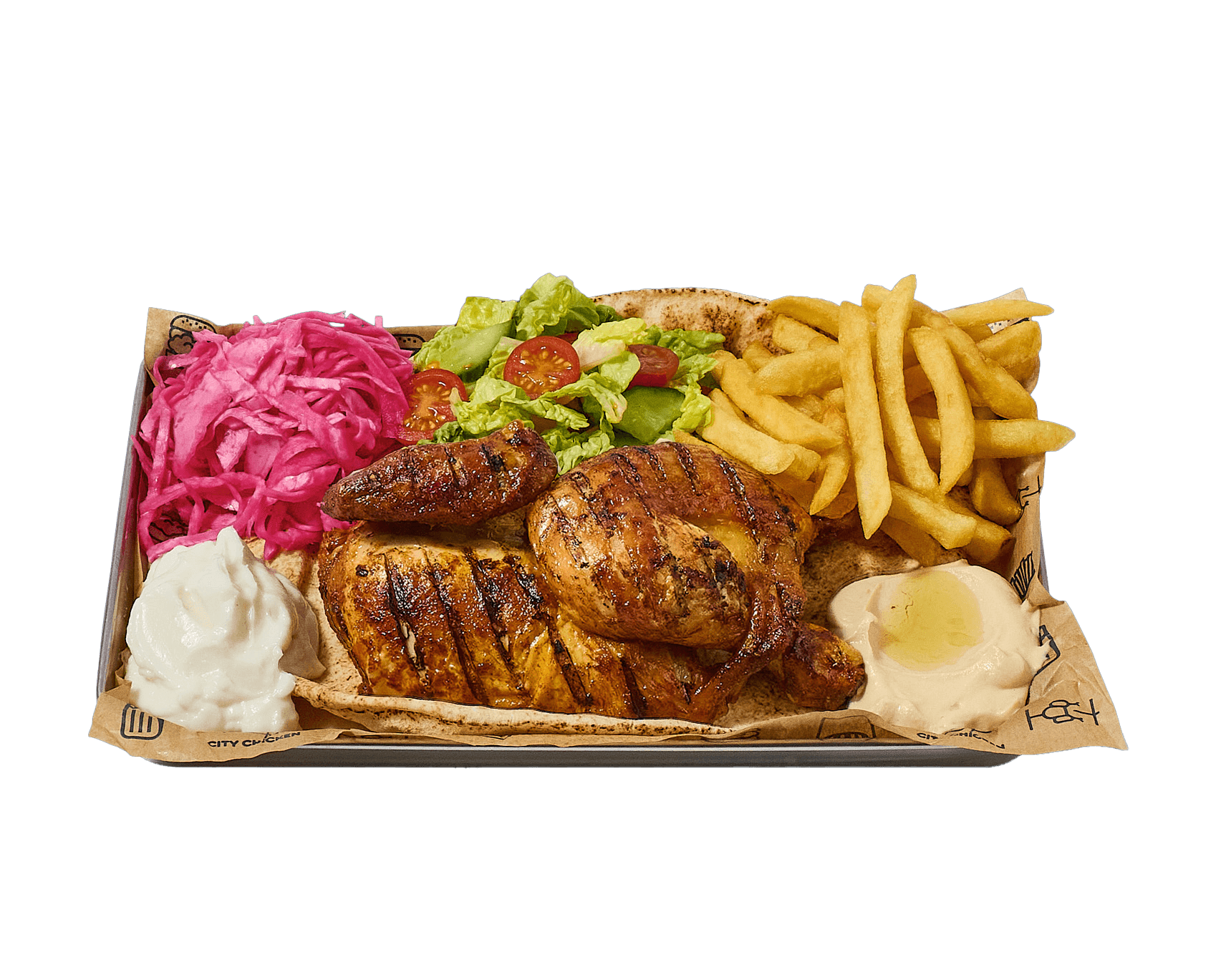 Menü Grilled mit Pommes